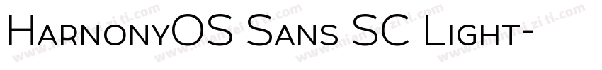 HarnonyOS Sans SC Light字体转换